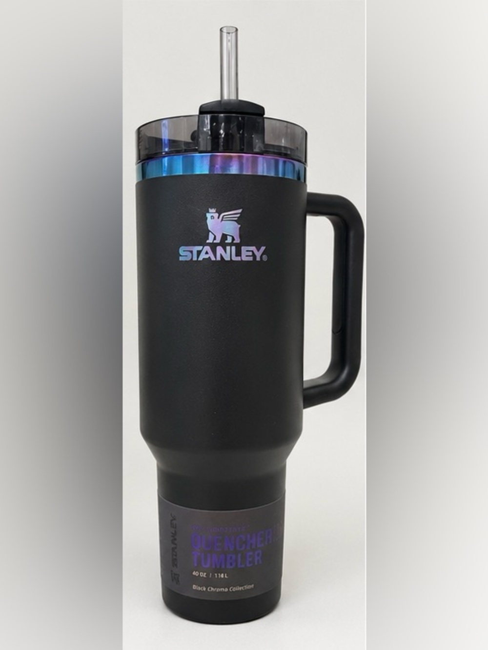 Stanley Quencher H2.O FlowState Tumbler 40 oz Black Chroma Collection NWT
